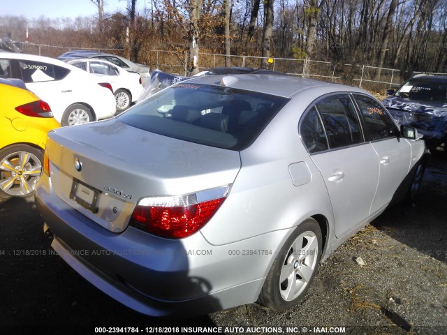 WBANF73567CU24647 - 2007 BMW 530 XI SILVER photo 4