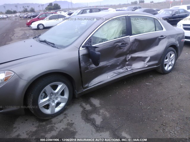 1G1ZB5E01CF247075 - 2012 CHEVROLET MALIBU LS GOLD photo 6