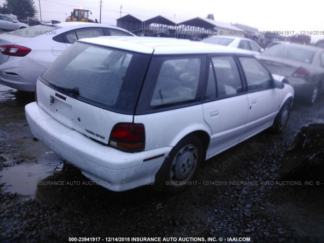 1G8ZK8572PZ303562 - 1993 SATURN SW2 WHITE photo 4