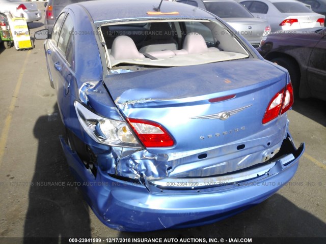 1C3LC46K98N210023 - 2008 CHRYSLER SEBRING LX BLUE photo 6