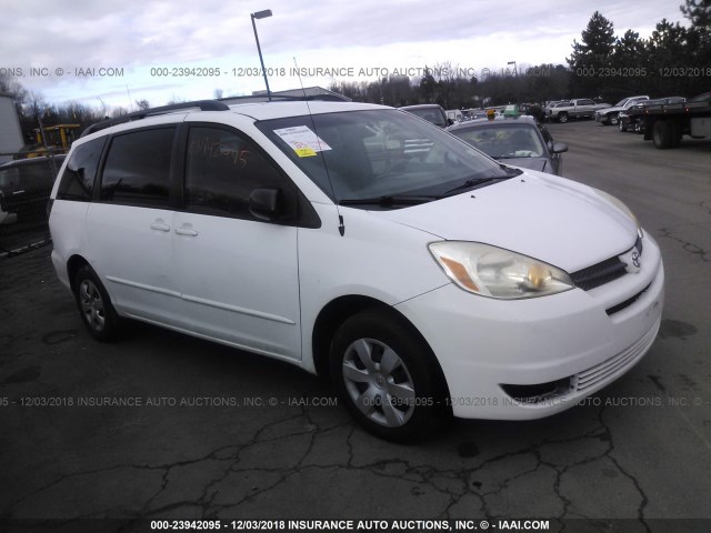 5TDZA23C65S333233 - 2005 TOYOTA SIENNA CE/LE WHITE photo 1