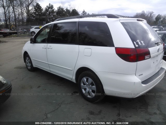 5TDZA23C65S333233 - 2005 TOYOTA SIENNA CE/LE WHITE photo 3