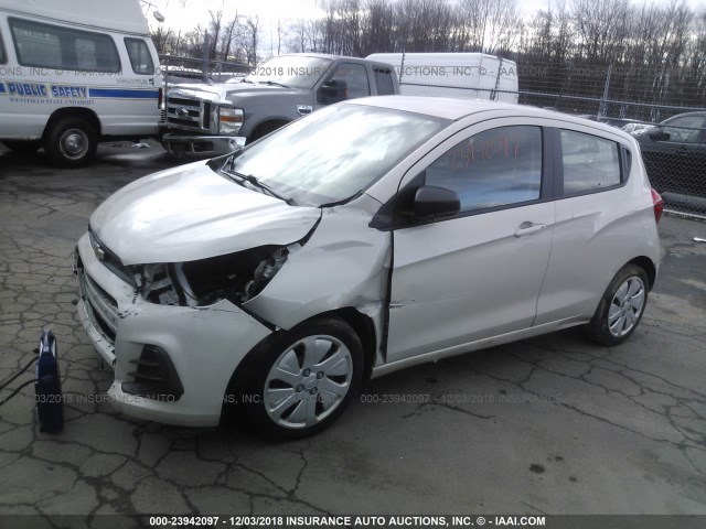 KL8CB6SA1GC575466 - 2016 CHEVROLET SPARK LS CREAM photo 2