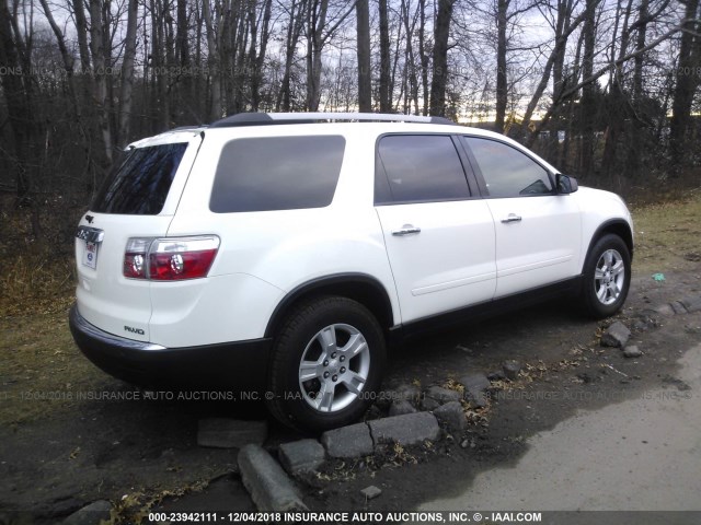 1GKKVPED2CJ209922 - 2012 GMC ACADIA SLE WHITE photo 4