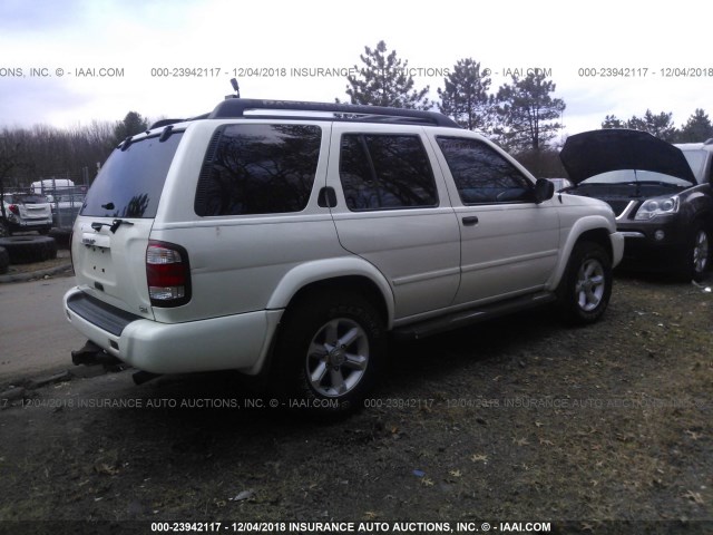 JN8DR09Y24W919733 - 2004 NISSAN PATHFINDER LE/SE WHITE photo 4