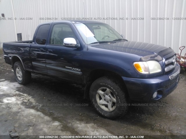 5TBBT44183S412056 - 2003 TOYOTA TUNDRA ACCESS CAB SR5 BLUE photo 1