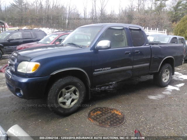 5TBBT44183S412056 - 2003 TOYOTA TUNDRA ACCESS CAB SR5 BLUE photo 2