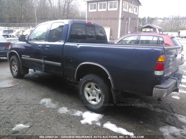 5TBBT44183S412056 - 2003 TOYOTA TUNDRA ACCESS CAB SR5 BLUE photo 3