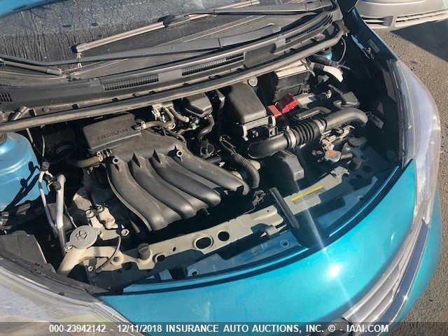 3N1CE2CP0EL409289 - 2014 NISSAN VERSA NOTE S/S PLUS/SV/SL BLUE photo 10