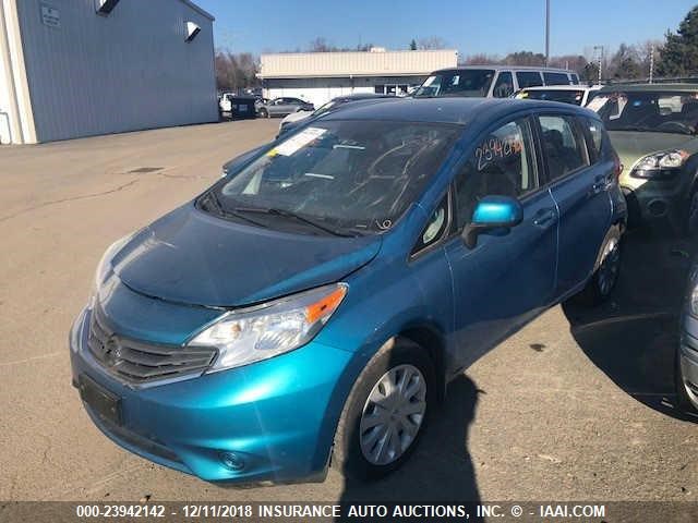 3N1CE2CP0EL409289 - 2014 NISSAN VERSA NOTE S/S PLUS/SV/SL BLUE photo 2