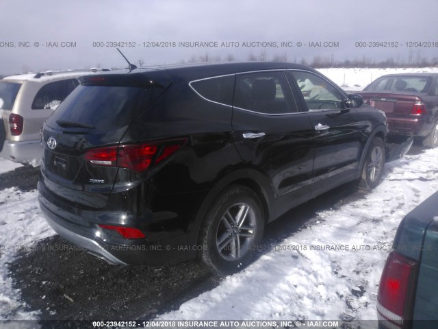 5NMZT3LB4JH079767 - 2018 HYUNDAI SANTA FE SPORT  BLACK photo 4