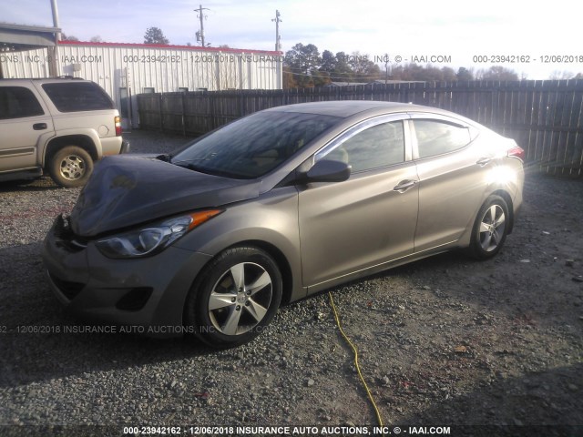 5NPDH4AE5DH262634 - 2013 HYUNDAI ELANTRA GLS/LIMITED GOLD photo 2