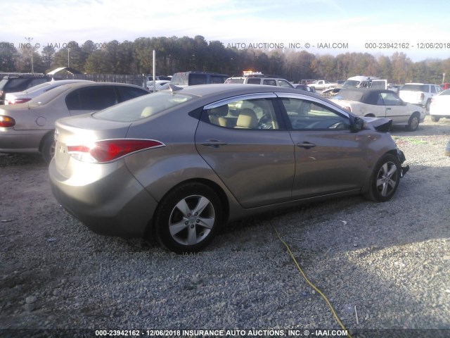 5NPDH4AE5DH262634 - 2013 HYUNDAI ELANTRA GLS/LIMITED GOLD photo 4