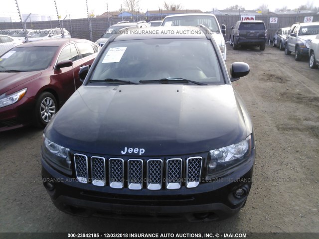 1C4NJDEB5ED514642 - 2014 JEEP COMPASS LATITUDE BLACK photo 6