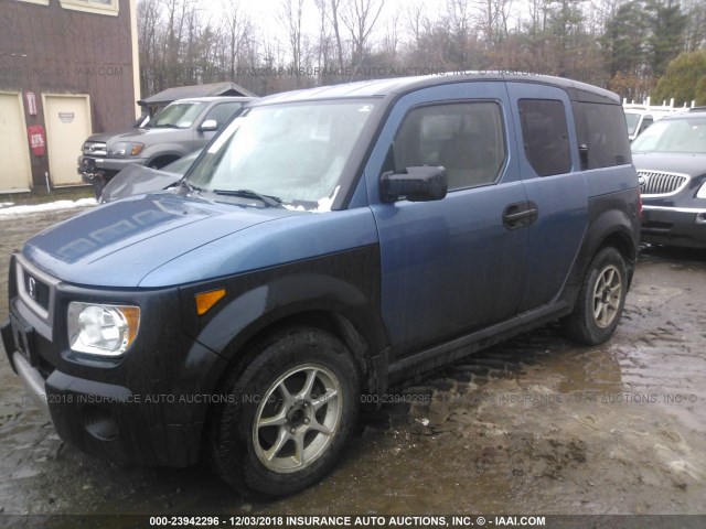 5J6YH28676L004824 - 2006 HONDA ELEMENT EX BLUE photo 2