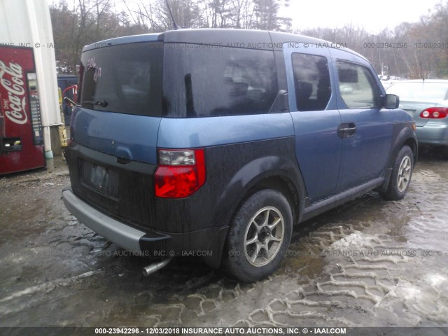 5J6YH28676L004824 - 2006 HONDA ELEMENT EX BLUE photo 4