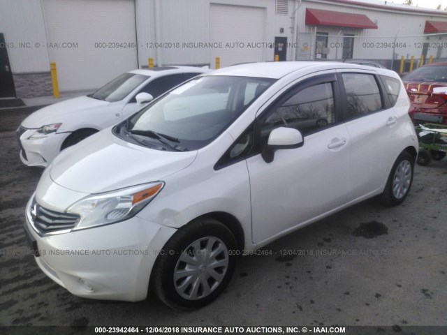 3N1CE2CP7EL413047 - 2014 NISSAN VERSA NOTE S/S PLUS/SV/SL WHITE photo 2