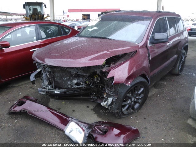 1J4RR6GT1BC605964 - 2011 JEEP GRAND CHEROKEE OVERLAND MAROON photo 2