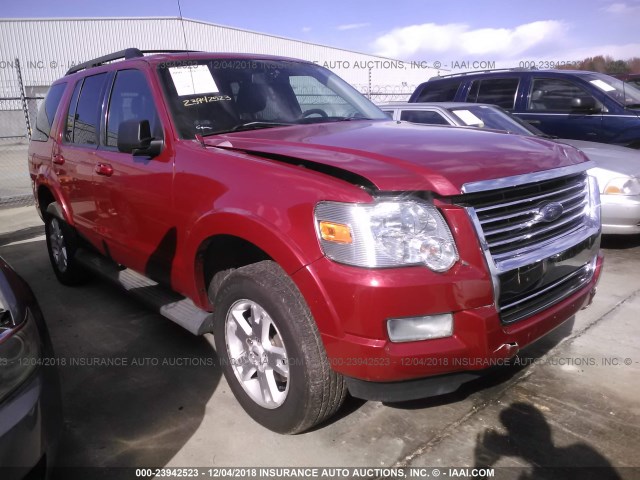 1FMEU73E89UA13798 - 2009 FORD EXPLORER XLT RED photo 1