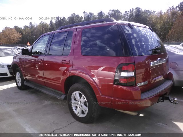 1FMEU73E89UA13798 - 2009 FORD EXPLORER XLT RED photo 3