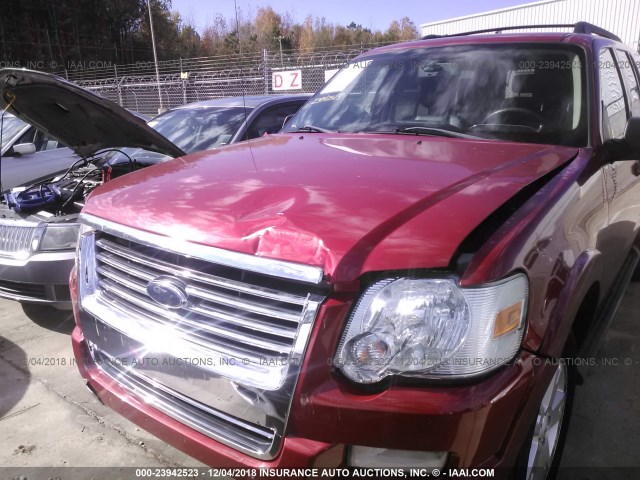 1FMEU73E89UA13798 - 2009 FORD EXPLORER XLT RED photo 6