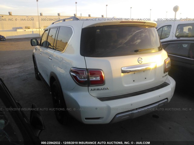 JN8AY2NF2H9304383 - 2017 NISSAN ARMADA PLATINUM WHITE photo 3