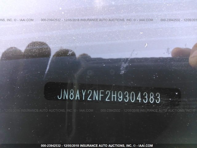 JN8AY2NF2H9304383 - 2017 NISSAN ARMADA PLATINUM WHITE photo 9