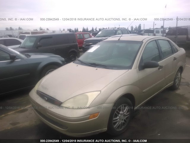 1FAFP3835YW109557 - 2000 FORD FOCUS ZTS BROWN photo 2