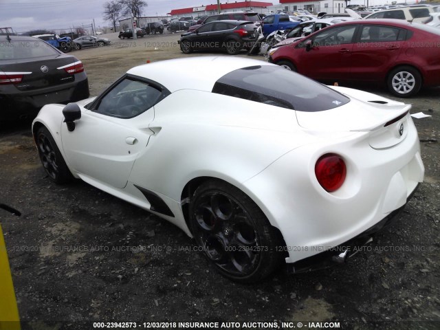 ZARBAAA42FM164970 - 2015 ALFA ROMEO 4C WHITE photo 3