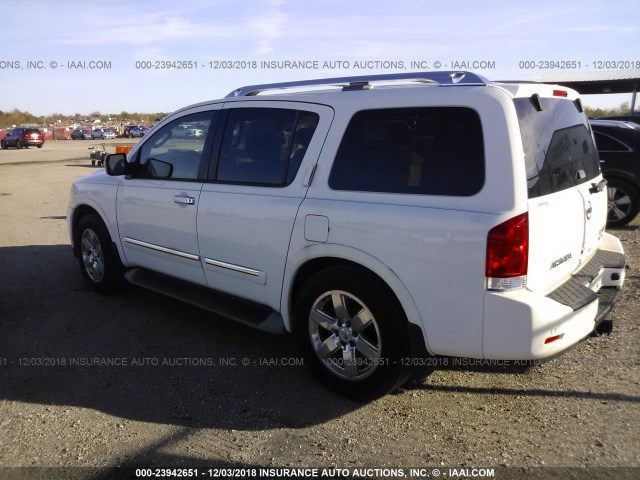 5N1BA0ND6CN615799 - 2012 NISSAN ARMADA SV/SL/PLATINUM WHITE photo 3