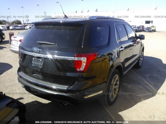 1FM5K7F8XJGB57769 - 2018 FORD EXPLORER LIMITED BLACK photo 4