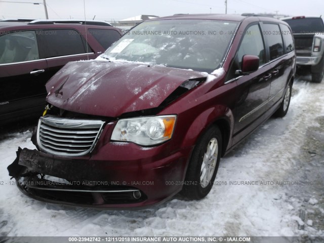 2C4RC1BG6DR620443 - 2013 CHRYSLER TOWN & COUNTRY TOURING RED photo 2