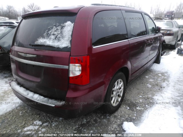 2C4RC1BG6DR620443 - 2013 CHRYSLER TOWN & COUNTRY TOURING RED photo 4