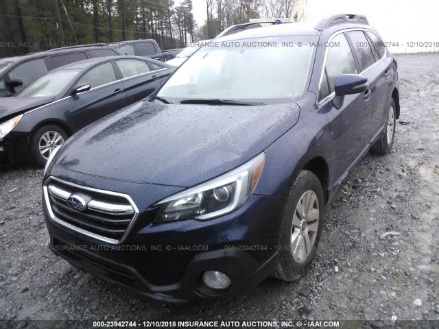 4S4BSAFC5J3350522 - 2018 SUBARU OUTBACK 2.5I PREMIUM BLUE photo 2