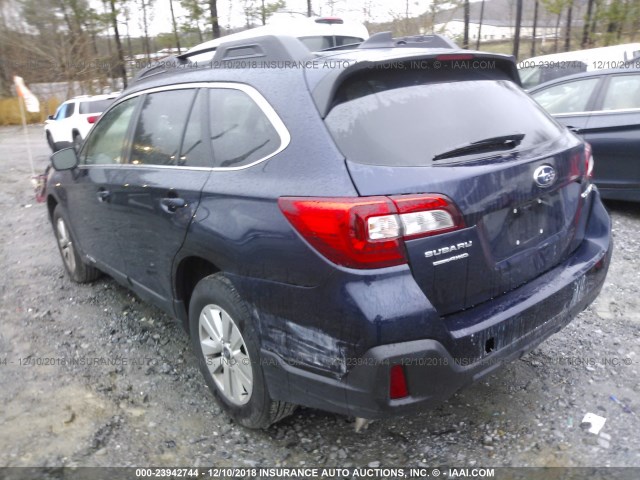 4S4BSAFC5J3350522 - 2018 SUBARU OUTBACK 2.5I PREMIUM BLUE photo 3