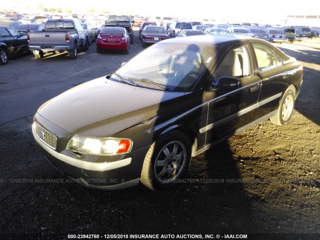 YV1RH59H932253536 - 2003 VOLVO S60 2.5T BLACK photo 2