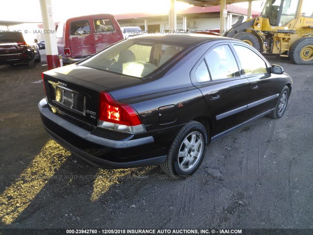 YV1RH59H932253536 - 2003 VOLVO S60 2.5T BLACK photo 4