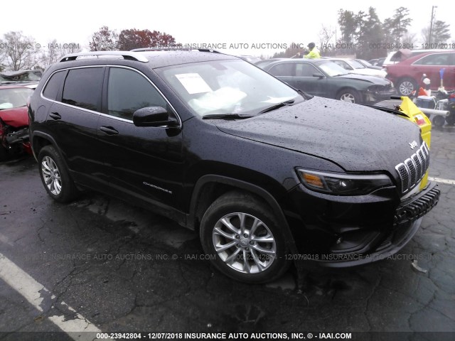 1C4PJLCBXKD187267 - 2019 JEEP CHEROKEE LATITUDE BLACK photo 1