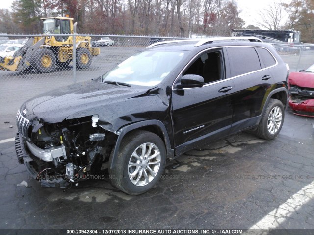 1C4PJLCBXKD187267 - 2019 JEEP CHEROKEE LATITUDE BLACK photo 2