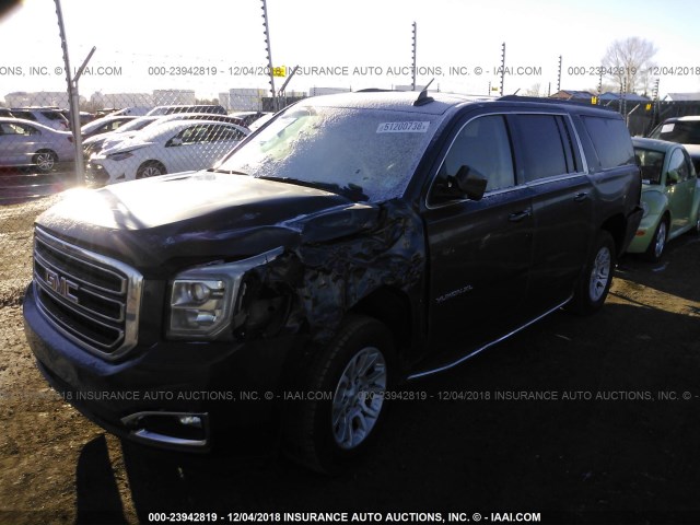 1GKS2GKC9JR158535 - 2018 GMC YUKON XL K1500 SLT GRAY photo 2