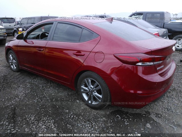 KMHD84LF7HU418203 - 2017 HYUNDAI ELANTRA SE/VALUE/LIMITED RED photo 3