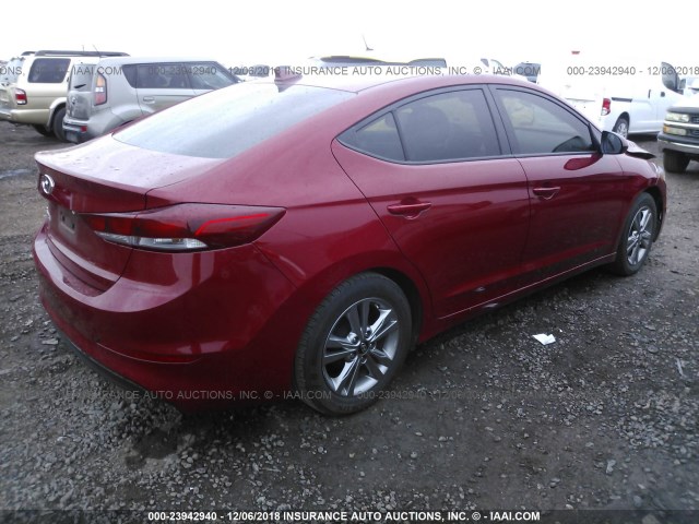 KMHD84LF7HU418203 - 2017 HYUNDAI ELANTRA SE/VALUE/LIMITED RED photo 4