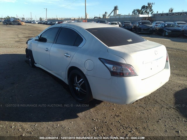 1N4AA5APXDC814113 - 2013 NISSAN MAXIMA S/SV WHITE photo 3