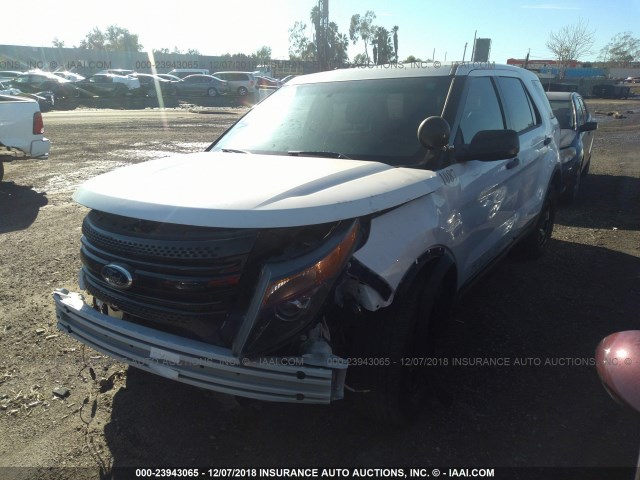 1FM5K8ARXDGC73595 - 2013 FORD EXPLORER POLICE INTERCEPTOR WHITE photo 2