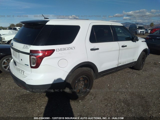 1FM5K8ARXDGC73595 - 2013 FORD EXPLORER POLICE INTERCEPTOR WHITE photo 4