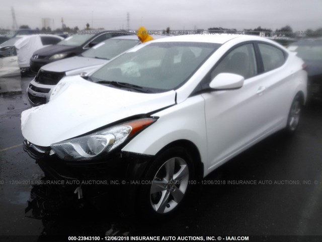 5NPDH4AE9DH400644 - 2013 HYUNDAI ELANTRA GLS/LIMITED WHITE photo 2