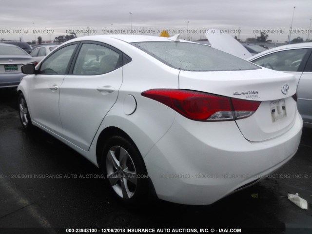 5NPDH4AE9DH400644 - 2013 HYUNDAI ELANTRA GLS/LIMITED WHITE photo 3