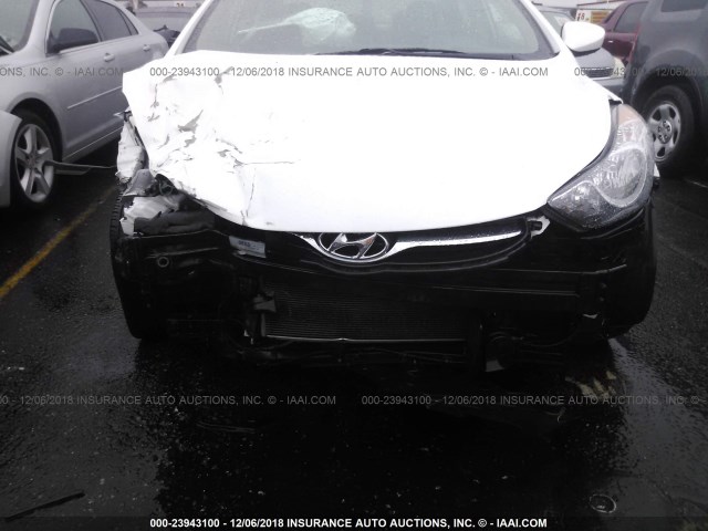 5NPDH4AE9DH400644 - 2013 HYUNDAI ELANTRA GLS/LIMITED WHITE photo 6