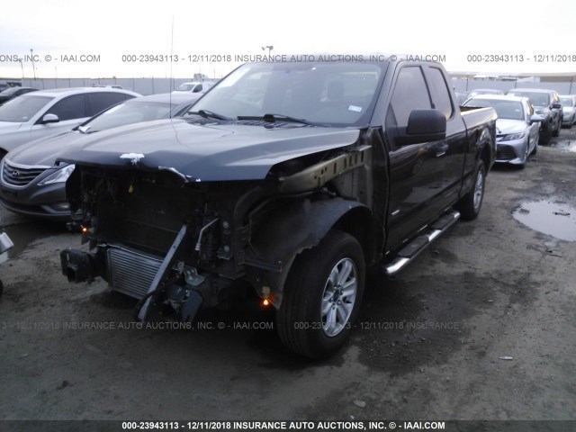 1FTEX1CP2FKD56429 - 2015 FORD F150 SUPER CAB GREEN photo 2