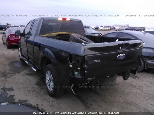 1FTEX1CP2FKD56429 - 2015 FORD F150 SUPER CAB GREEN photo 3